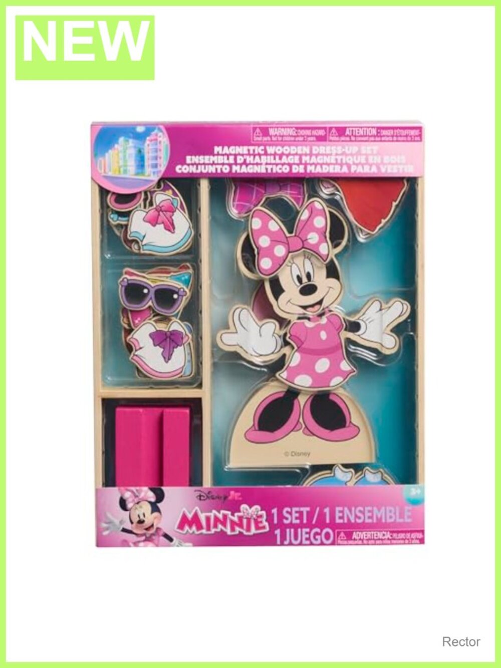 Magnetic Wooden Dress-Up Set Doll Figure 53-Piece